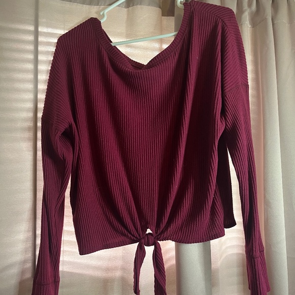 Abercrombie & Fitch Tops - Pink Abercrombie and Fitch Tie Long Sleeve Shirt